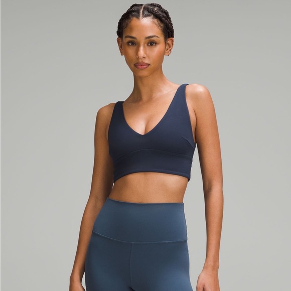 lululemon athletica Other - Lululemon Align V-Neck Bra Light Support C/D Cup True Navy Size 6